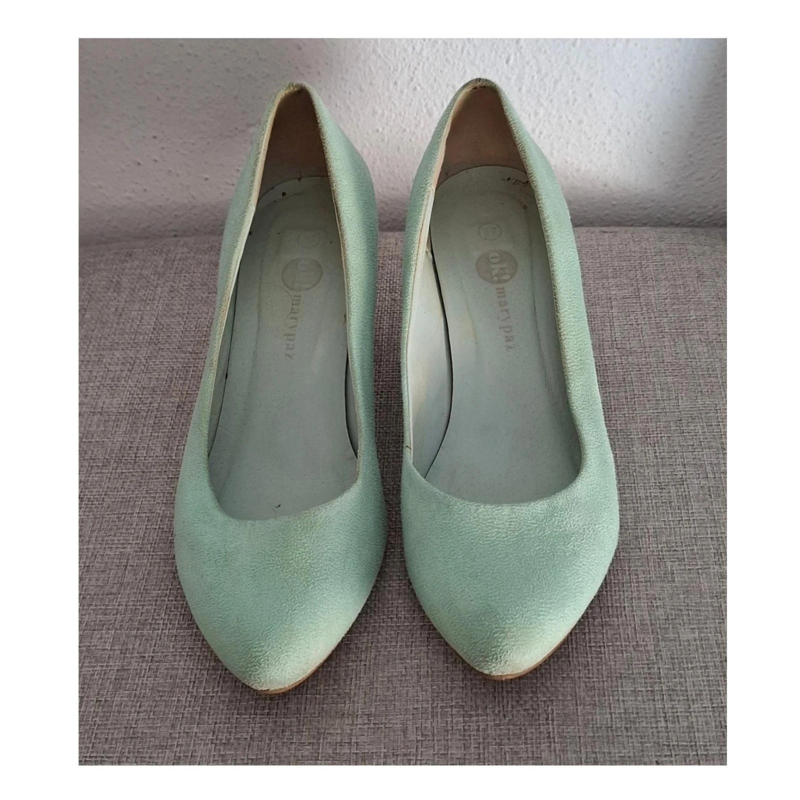 Zapatos de salón Marypaz color menta limite edition Y2K